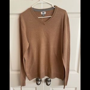 Camel color V-Neck sweater